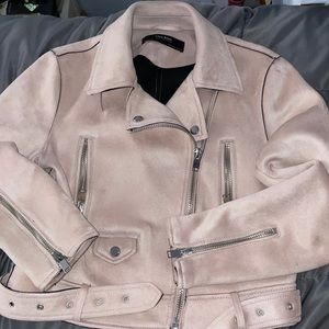 Faux suede Zara biker jacket.